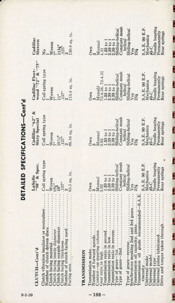 1940 Cadillac LaSalle Data Book Page 35